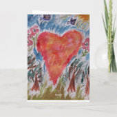 Herz der Valentinenkarte Planet Karte (Rückseite)