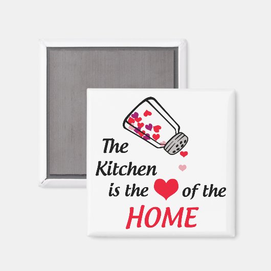 Herz der Zuhause Magnet (Vorderseite/Rückseite)