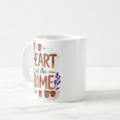 Herz der Zuhause | Tasse personalisierter Name (Vorderseite Links)