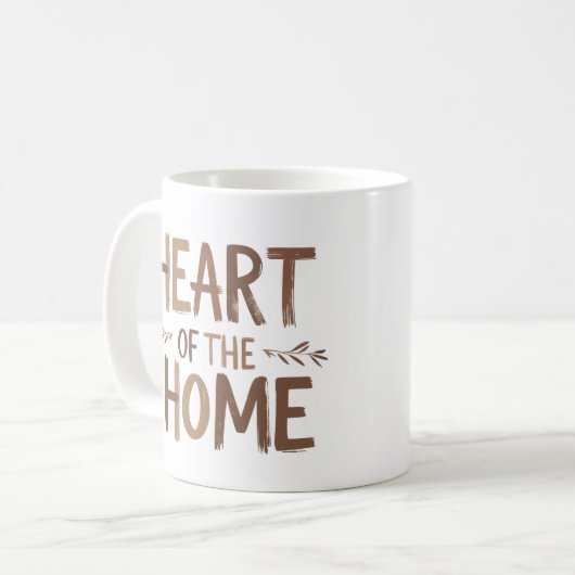 Herz der Zuhause | Tasse personalisierter Name (Vorderseite Links)