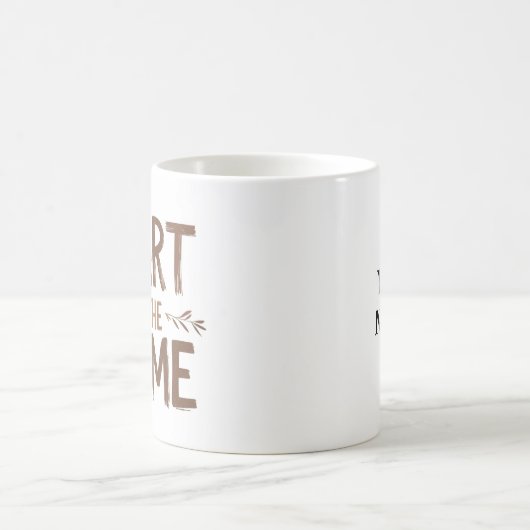 Herz der Zuhause | Tasse personalisierter Name (Mittel)