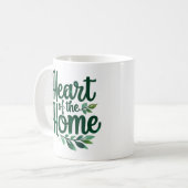 Herz der Zuhause | Tasse personalisierter Name (Vorderseite Links)
