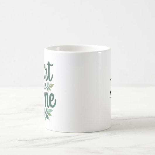 Herz der Zuhause | Tasse personalisierter Name (Mittel)