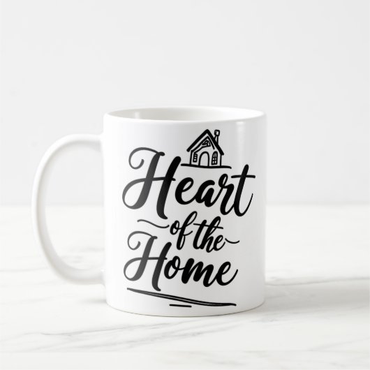 Herz der Zuhause | Tasse personalisierter Name (Links)