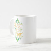 Herz der Zuhause | Tasse personalisierter Name (Vorderseite Links)