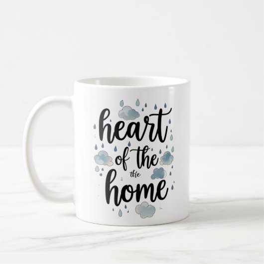 Herz der Zuhause | Tasse personalisierter Name (Links)