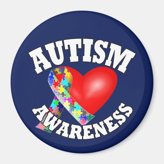 Herz des Autismus Magnet (Vorne)