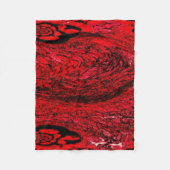 Herz des Chaos – Unendliche rote Spirale Fleecedecke (Vorderseite)