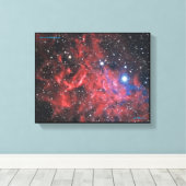 Herz des Flaming Star Leinwanddruck (Insitu (Holzboden))