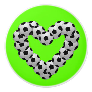 Herz des Fußball-Fußball-Fußballs Keramikknauf
