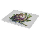 Herz des Gartens: Artichoke in Wasserfarbe Schneidebrett (Ecke)