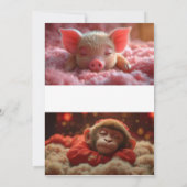 Herz des Gletschers: Polar Charm Wedding Einladung (Rückseite)