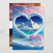 Herz des Gletschers: Polar Charm Wedding Einladung (Vorne/Hinten)