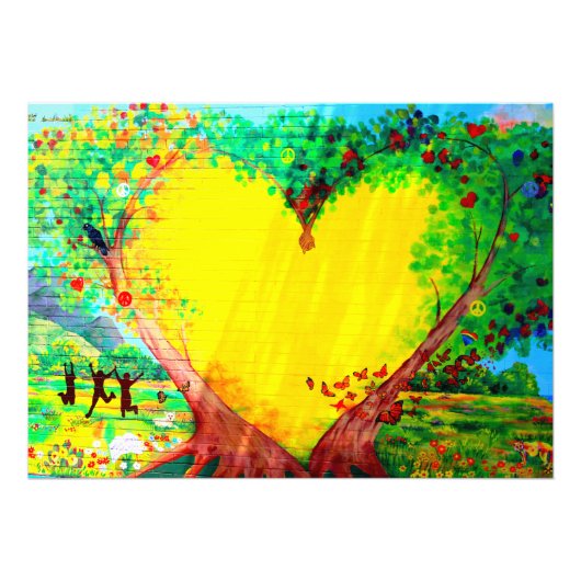 Herz des Golddrucks des Fotos Fotodruck (Vorne)