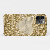 Herz des Goldenen Glitzer Personalisiert Case-Mate iPhone Hülle (Rückseite (Horizontal))
