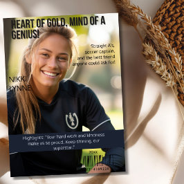 Herz des Goldes, Geist eines Genius Schülertribut Feiertagskarte