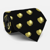 Herz des Goldes Krawatte (Gerollt)