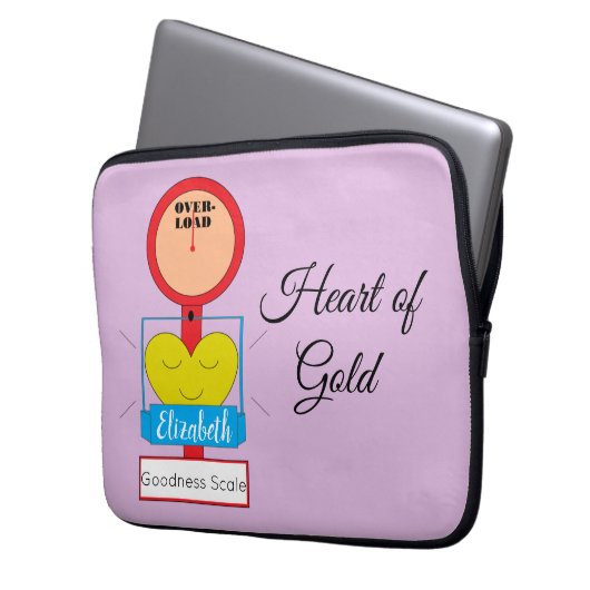 Herz des Goldes Laptopschutzhülle (Vorderseite Links)