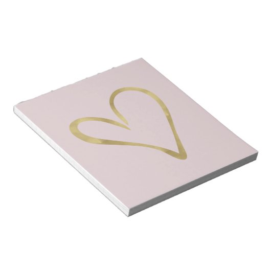 Herz des Goldes Notizblock (angewinkelt)