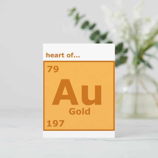 Herz des Goldes Postkarte (Stehend Vorderseite)