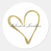 Herz des Goldes Runder Aufkleber (Vorderseite)