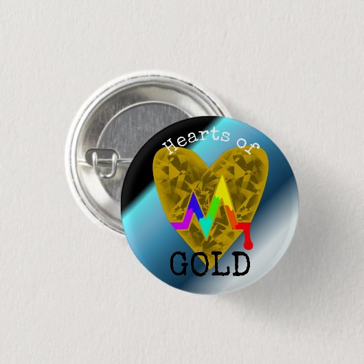 Herz des Goldes - Schaltfläche "Stolz" Button (Vorne & Hinten)