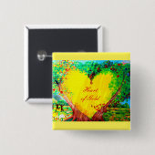 Herz des Goldknopfes 2 Button (Vorne & Hinten)