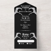 Herz des gotischen Schädels All In One Einladung (Innen Boden)