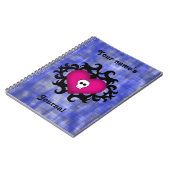 Herz des gotischen Schädels Notizblock (Linke Seite)