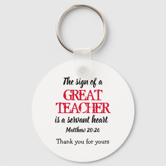HERZ DES GROSSEN LEHRERS | Danke, Scripting Schlüsselanhänger (Vorderseite)
