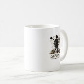 Herz-des-Hauses-Mutter-Zitat Silhouette-Design Kaffeetasse (VorderseiteRechts)