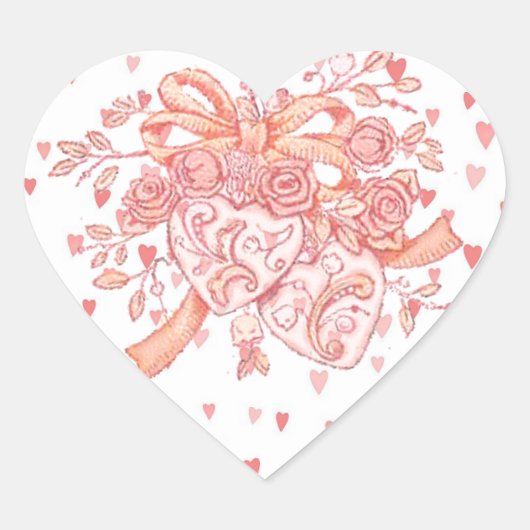 Herz des Herzens Valentinstag Aufkleber (Vorderseite)