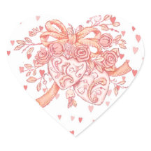 Herz des Herzens Valentinstag Aufkleber