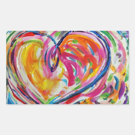Herz des Joy Painting Stickers Art Labels (Vorderseite)