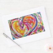 Herz des Joy Painting Stickers Art Labels (Umschlag)