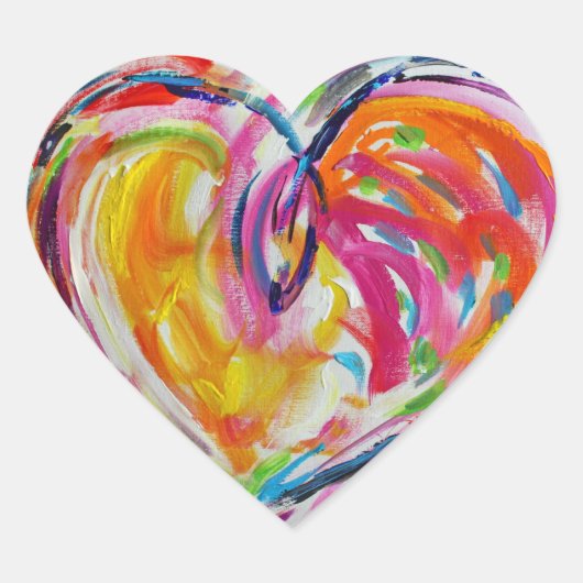 Herz des Joy Painting Stickers Art Labels (Vorderseite)
