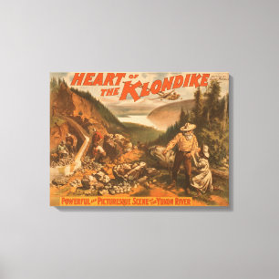 Herz des Klondike-Goldminen-Theaters Leinwanddruck