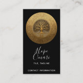 Herz des Labyrinths | Design Baum des Lebens Visitenkarte (Vorderseite)