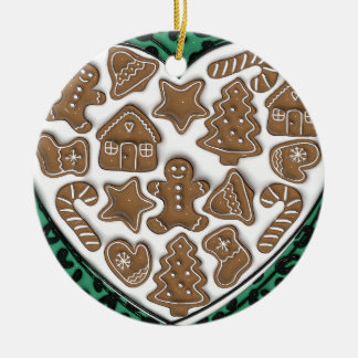 "Herz des Lebkuchenschmucks" Keramik Ornament