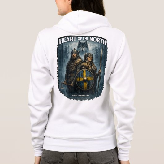 Herz des Nordens Hoodie (Rückseite)