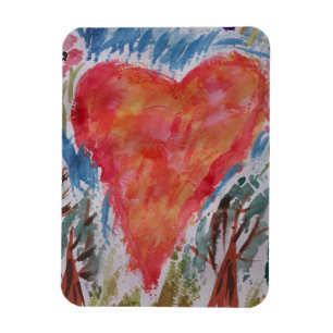Herz des Planet Flexible Foto Magnet