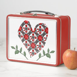 Herz des Prüfzeichens Metall Brotdose