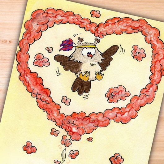 HERZ DES RAUCHS Postkarte von Nicole Janes