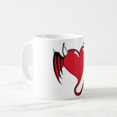 Herz des roten Teufels Kaffeetasse (Vorderseite Links)