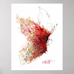 Herz des Schmetterlinges Poster
