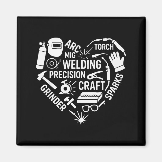 Herz des Schweißens _ Pion Design Magnet (Vorne)