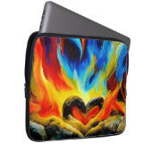 Herz des Steins in Flammen II Laptopschutzhülle (Vorne Rechts)