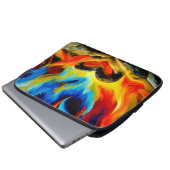 Herz des Steins in Flammen II Laptopschutzhülle (Vorne Knopf)