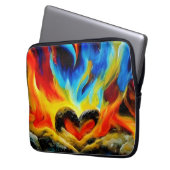 Herz des Steins in Flammen II Laptopschutzhülle (Vorderseite Links)