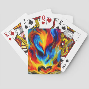 Herz des Steins in Flammen II Spielkarten